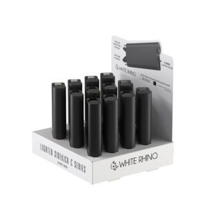 WHITE RHINO LIGHTER SIDEKICK C SERIES SOLID BLACK - DISPLAY OF 25