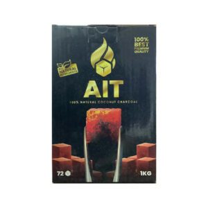 AIT CHARCOAL 100% NATURAL COCONUT - 72 CUBES 1KG