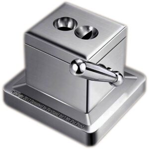1 STRAIGHT & 1 V MOON TABLE CUTTER - ALLOY SHELL COPPER CHROME PLATING