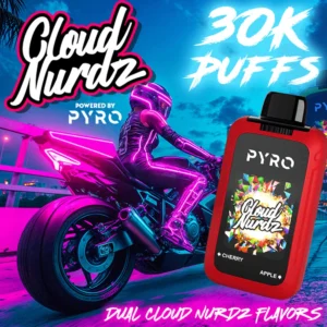 PYRO DUO X CLOUD NURDZ 24ML 30,000 PUFFS DISPOSABLE VAPE - DISPLAY OF 5