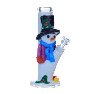 SNOWMAN HEAVY STRAIGHT WATERPIPE 9"