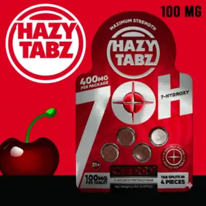 HAZY TABS 7-HYDROXY TABLETS 100MG X 4-PACK - DISPLAY OF 10
