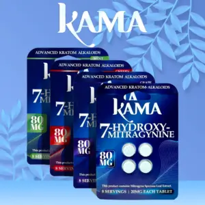 KAMA ADVANCED 7-HYDROXY 20MG 4-PACK TABLETS - DISPLAY OF 10