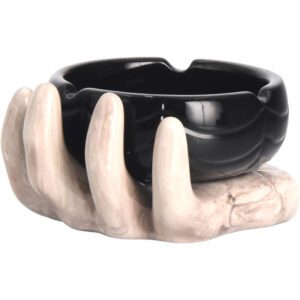 FUJIMA CERAMIC HAND HOLDING ASHTRAY