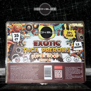 MOON BUZZ EXOTIC THC-A 1.5G PRE ROLLS - DISPLAY OF 25
