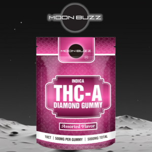 MOON BUZZ 5000MG THC-A DIAMOND 10-PK GUMMIES - DISPLAY OF 6