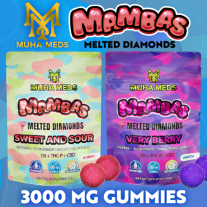 MUHA MEDS MAMBAS MELTED DIAMONDS 3000MG GUMMIES - DISPLAY OF 10