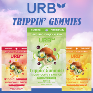 URB FLY HIGH TRIPPIN' GUMMIES 800MG MUSHROOM GUMMIES - DISPLAY OF 10