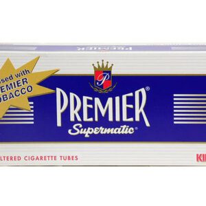 PREMIER REGULAR NAVY FILTER CIGARETTE TUBES KING SIZE 200-PACK - DISPLAY OF 5