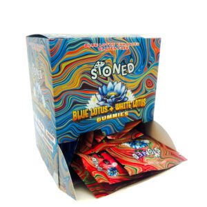 STONED BLUE AND WHITE LOTUS 1,000MG MULTI FLAVORS GUMMIES - 25CT DISPLAY