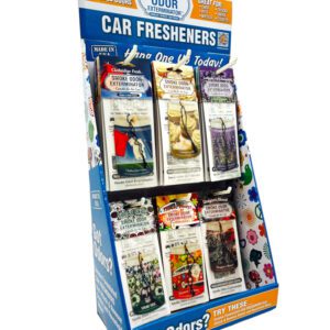 SMOKE ODOR CANDLE FOR THE CAR HANGER - DISPLAY OF 72