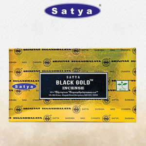 SATYA - BLACK GOLD INCENSE STICKS - 12CT