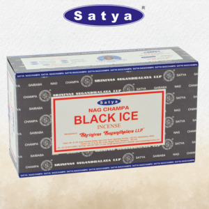 SATYA - BLACK ICE INCENSE STICKS - 12CT