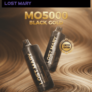 LOST MARY BLACK GOLD EDITION MO5000 DISPOSABLE VAPE 5000 PUFF - DISPLAY OF 5