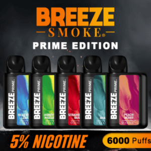 BREEZE SMOKE PRIME EDITION 5% DISPOSABLE VAPE 10ML 6000 PUFFS - 5CT DISPLAY
