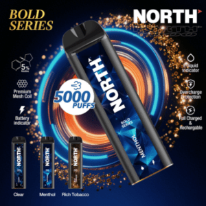 NORTH (BOLD SERIES) 5000 PUFFS DISPOSABLE VAPE - DISPLAY OF 5