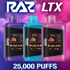 RAZ LTX 5% NIC 25,000 PUFFS DISPOSABLE VAPE - DISPLAY OF 5