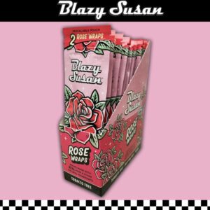 BLAZY SUSAN 2-PACK ROSE PETAL HEMP WRAPS - 25CT DISPLAY