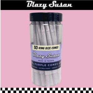 BLAZY SUSAN KING SIZE PURPLE CONES - 50CT