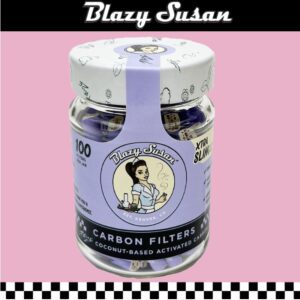 BLAZY SUSAN PURPLE XTRA SLIM SIZE CARBON FILTERS - 100CT JAR