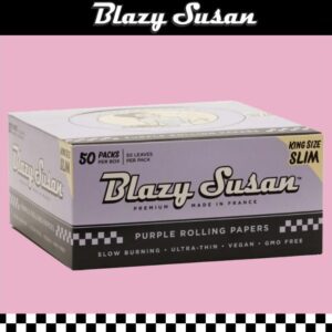 BLAZY SUSAN KING SIZE PURPLE ROLLING PAPERS - 50CT