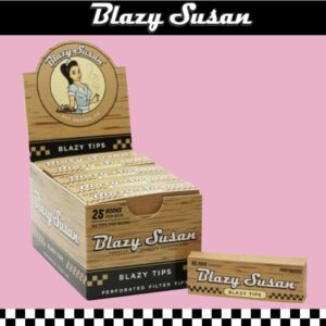 BLAZY SUSAN UNBLEACHED PERFORATED FILTER TIPS - 25CT