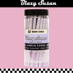 BLAZY SUSAN 98MM PURPLE CONES - 50CT