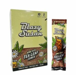 BLAZY SUSAN KING SIZE REAL TEA LEAF CONES 2-PACK - DISPLAY OF 10
