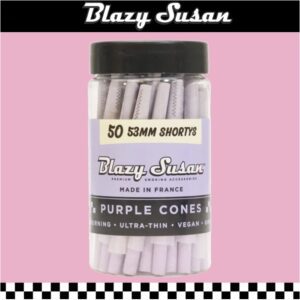 BLAZY SUSAN 53MM SHORTY PURPLE CONE JAR - 50CT