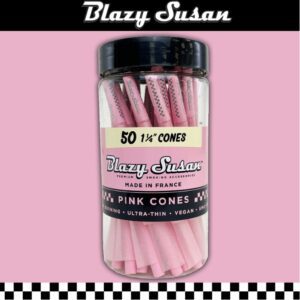 BLAZY SUSAN 1 1/4 SIZE PINK CONES - 50CT
