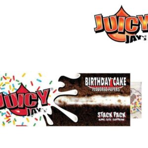 JUICY JAY STACK PACK ROLLING PAPERS - BIRTHDAY CAKE - 24CT