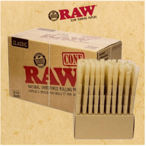 RAW CLASSIC BULK 1 1/4 CONES 1000CT BOX