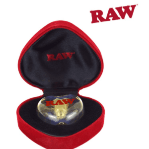 RAW GLASS HEART CONE HOLDER