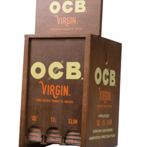 MODULAR OCB VIRGIN 3 SLOTS PAPERS WOOD DISPLAY OF 72