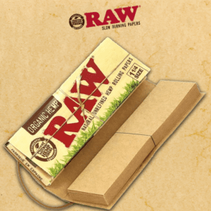 RAW 1 1/4 ORGANIC ROLLING PAPERS DISPLAY - 24CT