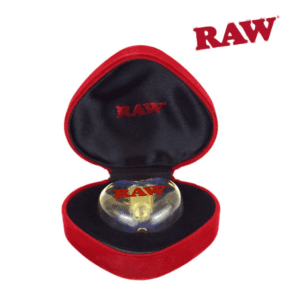 RAW GLASS HEART CONE HOLDER