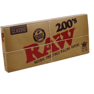 RAW CLASSIC KING SIZE SLIM ROLLING PAPERS 200'S - 40CT DISPLAY