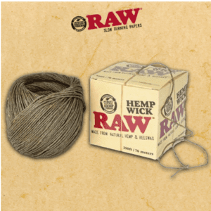 RAW NATURAL HEMPWICK ROLLS - 250FT (RAW41)