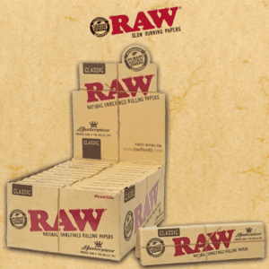 RAW MASTERPIECE CLASSIC KING SIZE SLIM PAPERS WITH PRE-ROLLED TIPS - 24CT