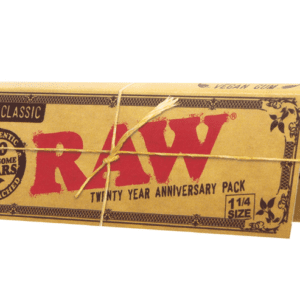 RAW CLASSIC 1 1/4 - 20TH ANNIVERSARY ROLLING PAPERS 50-PACK - DISPLAY OF 24