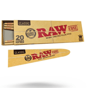RAW CLASSIC PRE-ROLL CONES KING SIZE 20-PACK