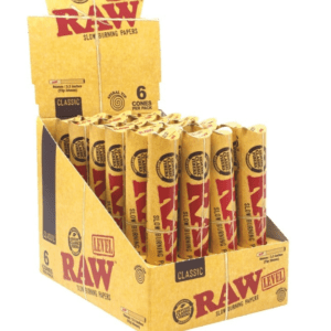 RAW LEVEL 6-PACK CLASSIC CONES - DISPLAY OF 24