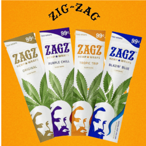 ZIG-ZAG HEMP WRAPS - 2CT/25PACK