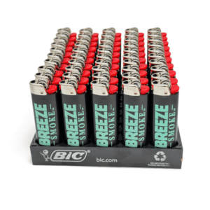 BREEZE SMOKE BIC LIGHTERS - DISPLAY OF 50