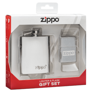 ZIPPO ZIPPO DESIGN LTR & FLASK SET LIGHTER