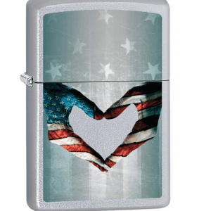 ZIPPO HANDS HEART U.S. FLAG LIGHTER