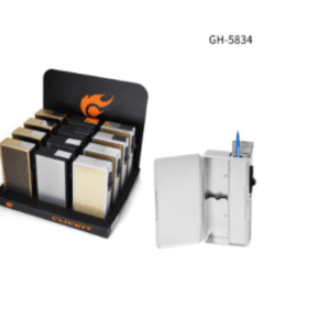 CLICKIT CIGARETTE BOX LIGHTER - DISPLAY OF 12