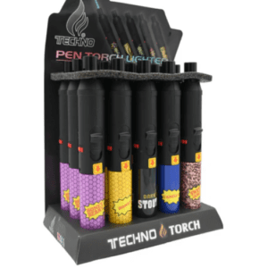 TECHNO PEN TORCH LIGHTER BACKWOODS - DISPLAY OF 15