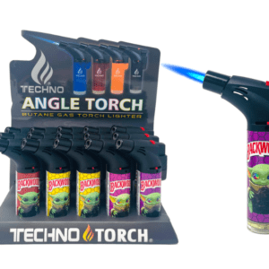 TECHNO QUAD TORCH GAS GUN LIGHTER YODA BACKWOODS - DISPLAY OF 15