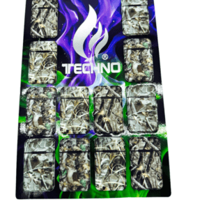 TECHNO FLIP TOP LIGHTER WOODS - 12CT DISPLAY